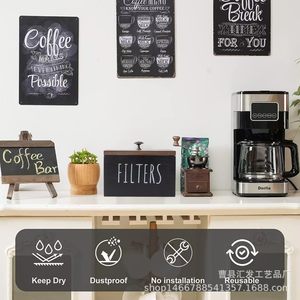 กล่องเก็บของไม้ทรงสี่เหลี่ยมสำหรับใส่กรองกาแฟ ใช้ในบ้านหรือบนโต๊ะทำงาน - Product Image 5