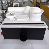 VENTECH fabricant chinois grille de diffuseur à fente linéaire en aluminium avec boîte de plénum en acier galvanisé de couleur noire