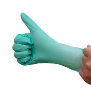 Sarung tangan tangan medis bedah tidak steril sekali pakai bubuk sarung tangan sekali pakai sarung tangan pemeriksaan lateks hijau - Product Image 6