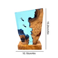 Fond marin monde organisme résine lampe de Table USB Charge plongée grotte Exploration veilleuse décor lampe plastique saint valentin cadeau