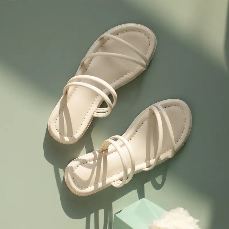 Wholesale customizationFlat Bottom Roman External Wear Sandals For Women And Ladies Fairy Wind Women's Sandals