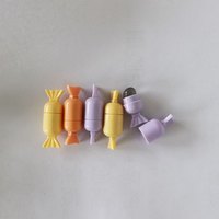 Pinceau à lèvres en silicone mignon, format voyage, outil cosmétique portable réutilisable pour l'application de correcteur, baume à lèvres et brillant à lèvres