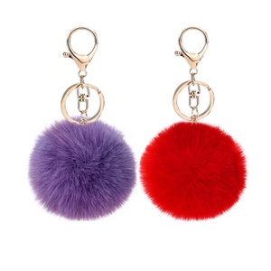 Oneway Wholesale Fashion Llavero de Pompón de Peluche de Piel Sintética Colorido - Product Image 5