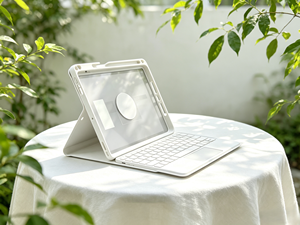 Étui clavier magnétique blanc avec pavé tactile pour <span class=keywords><strong>iPad</strong></span> 10e génération et <span class=keywords><strong>iPad</strong></span> Air 4/5/6 10,9 pouces, rotatif à 360° - Product Image 5