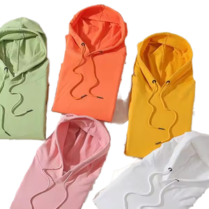 Sweat à capuche unisexe 100% coton de haute qualité 400gsm sweat de sport de luxe décontracté hiver solide séchage rapide teint uni - Product Image 4