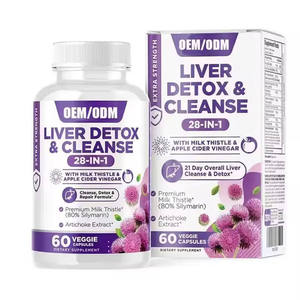 Cápsulas de Desintoxicación Hepática Personalizadas al por Mayor, con Etiqueta Privada, Mezcla de 4 Plantas (Cardo Mariano y Diente de León), Orgánicas, Veganas, para Adultos, OEM, ODM - Product Image 1