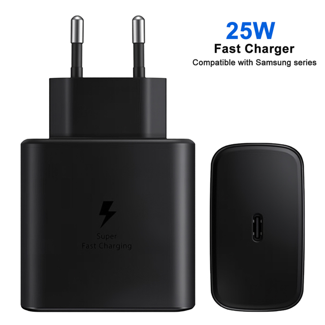 Manufacturer Customized 25W Android 3A Fast Charging USB-C Charger Portable Wall Plug for Samsung S24 Ultra Phone 45W PD