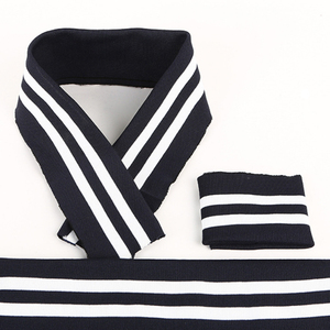 Tela de cuello de punto de costilla de algodón con cuello simulado teñido de hilo Jacquard personalizado para Polos y camisetas para niños - Product Image 3