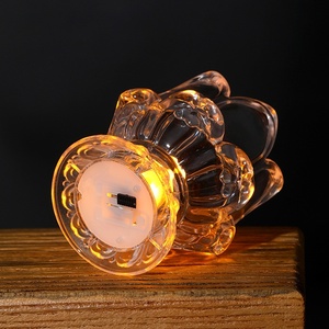 Articles cadeaux Diwali <span class=keywords><strong>Bougie</strong></span> éternelle en plastique électrique Cimetière en forme de lotus Veilleuse LED de nuit - Product Image 6