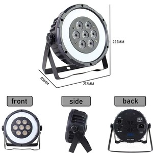 Pro DJ Led Slim Flat 7x10W + 48pcs SMD 3in1 LED đầy màu sắc mệnh ánh sáng sự kiện tiệc cưới tự do mệnh dẫn Câu Lạc Bộ sân khấu đèn - Product Image 2
