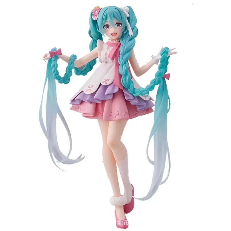 20Cm Dự Án Diva Arcade Màu Hồng Anh Đào Miku Hình Anime Cô Gái Bức Tượng Mô Hình Trang Trí Búp Bê