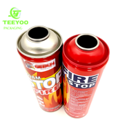 Kaleng Gas Butana Teeyoo 100ml, Kaleng Aerosol Tinplate dengan Katup dan Tutup, Kartrid Gas Pemantik Logam Kapasitas 500ml untuk Penggunaan Cat