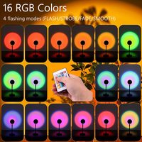 Projecteur USB 16 couleurs RGB atmosphère maison café veilleuse lampe de Table lampe de sol colorée arc-en-ciel Led coucher de soleil
