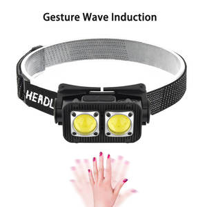 TAIKOO Rechargeable COB <strong>Headlamp</strong> with Sensing for Working Hands-Free Bright Rechargeable Head Torch for Outdoor Use - Product Image 2