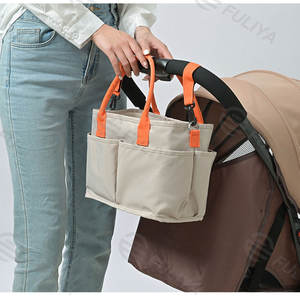 Fuliya, bolsa de gran capacidad para mamá, <span class=keywords><strong>carrito</strong></span> de cochecito, almacenamiento de pañales, bolsa Caddy, bolsas de viaje para pañales de bebé, organizador de cochecito para mujer - Product Image 5