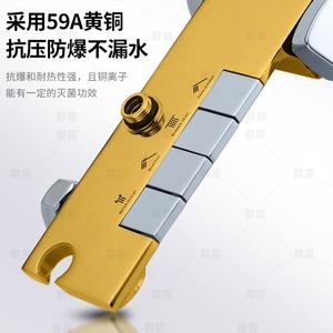 Juego de Ducha de Cuatro Funciones 59A, Latón, Lluvia, Spray, Masaje, Instalación Oculta, Estilo Simple - Product Image 3