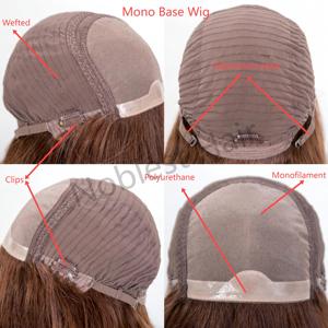 İnsan Saçı Peruklar Brezilya Bakire İnsan Saçı Tek Düğümlü HD Dantel Mono Üst Peruk <span class=keywords><strong>Audrey</strong></span> Balayage Rengi Stokta - Product Image 6