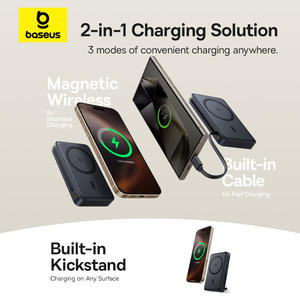 <span class=keywords><strong>Power</strong></span> Bank Magnetico <span class=keywords><strong>Ba</strong></span> se us Nomos Qi2 con Cavo USB-C Integrato, Caricabatterie Wireless Magnetico per Telefoni Cellulari - Product Image 2