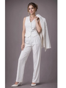 Conjunto de Traje de Tres Piezas para Mujer, Blazer Elegante, Chaleco y Pantalones, Atuendo Formal para Invitadas de Boda, Ropa Profesional de Negocios para Mujer - Product Image 1
