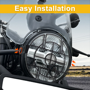 Waximoto apto para <span class=keywords><strong>Royal</strong></span> <span class=keywords><strong>Enfield</strong></span> Himalayan 450 2024- Aftermarket aluminio luz delantera faro protector cubierta rejilla Protector parrilla - Product Image 6