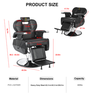 Fauteuil de Coiffure de Luxe Moderne, Mobilier de Salon de Beauté et Spa, Fauteuil de Style pour Barbier - Product Image 4