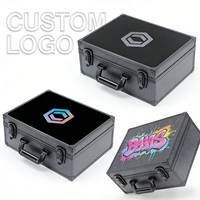 Mallette de rangement pour cartes à collectionner de sport de qualité supérieure de couleur noire de luxe à 6 fentes pour cartes à collectionner OEM ODM