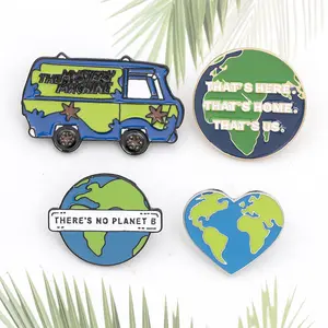 Thatherehomeus Environmental Protection Series Brooch Earth Map Custom Badges Metal Pin