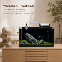 Aquarium de bureau néerlandais avec éclairage à clipser et filtration intégrée, personnalisation en gros directe usine