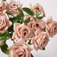 W-A0309 Nouveau design, roses artificielles de haute qualité au toucher réel, grandes fleurs artificielles au toucher réel pour mariage