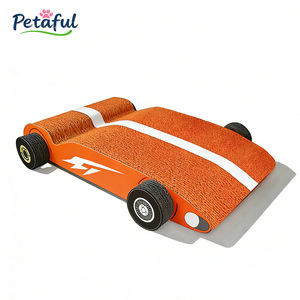 Alas Cakar Kucing Bentuk Mobil Super F1 Oranye yang Dapat Disesuaikan, Dapat Dibalik, Terbuat dari Karton Bergelombang, Sofa Penggaruk Kucing Besar - Product Image 2