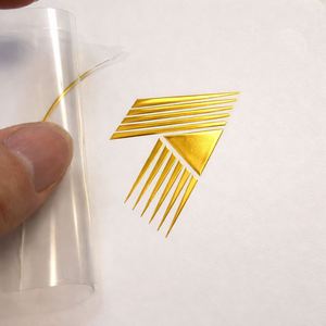 Custom Luxury Gold Foil <b>Transfer</b> Sticker No Background Brand Logo Rub on <b>Transfer</b> Labels for Packaging - Product Image 1