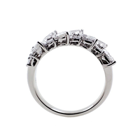 Anillo de Lujo con Diamantes Cultivados en Laboratorio, Corte Pera y Redondo, con Iniciales, en Platino y Oro Blanco de 18K, Anillo de Boda para Mujer, Personalizable