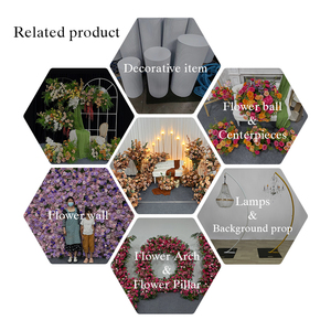 <b>Luxury</b> Caramel Autumn <b>Silk</b> <b>Flower</b> Set Wedding Aisle Runner Backdrop Decor Artificial Peony <b>Arrangement</b> for Weddings - Product Image 5