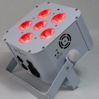 Par de luces LED de aumento, 6x18W, RGBWA, UV, 6 en 1, alimentada por batería, inalámbrico, DMX, IR, Control remoto