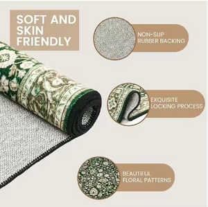 Alfombra <span class=keywords><strong>de</strong></span> Salón <span class=keywords><strong>de</strong></span> Diseño Tradicional Francés-Persa, <span class=keywords><strong>de</strong></span> Pelo Corto, Lujosa, Estilo Antiguo, Fabricada <span class=keywords><strong>a</strong></span> Máquina con Poliéster PET, Ideal para Villas - Product Image 5