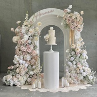 Toile de fond élégante personnalisée pour mariage support de fête en PVC décoration de scène pour événement réception de mariage toile de fond à arc ouvert