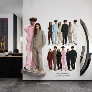 เสื้อสเวตเตอร์ใส่ได้ทั้งผู้ชายและผู้หญิง, สินค้ามาใหม่เสื้อฮู้ดถักทรงโอเวอร์ไซส์ใส่ได้พอดีตัวสไตล์ฝรั่งเศสทันสมัยสำหรับฤดูใบไม้ร่วง/ฤดูหนาวสำหรับ430GMS - Product Image 6