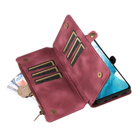 Dompet Kulit PU untuk Samsung S22 Plus, 9 Slot Kartu + Kantong Koin Ber-resleting, Penyangga, Pemblokir RFID, 360 °   Perlindungan