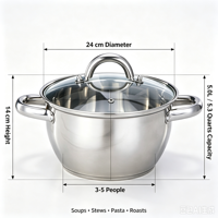 Ensemble de 2 ustensiles de cuisine modernes en acier inoxydable, écologiques, style américain, compatibles four, induction et gaz, lavables au lave-vaisselle