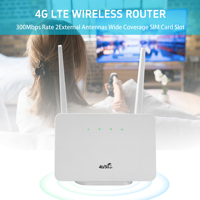 Router WiFi 4G con 2 Antenas, Internet Inalámbrico de 2.4G, Módem GSM para Uso Doméstico, Router 4G LTE con Firewall y Red WiFi Móvil