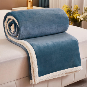 Manta de cama de terciopelo de leche gruesa para las cuatro estaciones de Color sólido de alta calidad, <span class=keywords><strong>colcha</strong></span> de viaje y siesta de aire acondicionado - Product Image 5