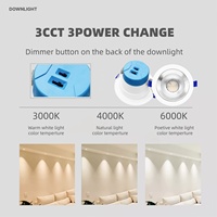 Spot encastré anti-éblouissement en aluminium, disponible en 10W, 20W, 35W, SAA, dimmable, 3 températures de couleur, IP65, projecteur pour hôtel