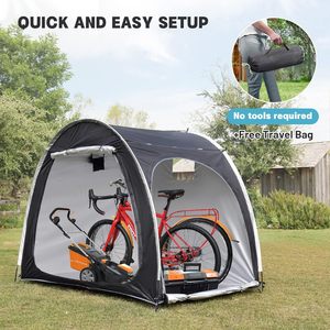Tente pliable <span class=keywords><strong>pour</strong></span> vélo à une chambre portable, <span class=keywords><strong>abri</strong></span> de stockage <span class=keywords><strong>pour</strong></span> vélo individuel imperméable <span class=keywords><strong>pour</strong></span> le cyclisme en plein air - Product Image 4