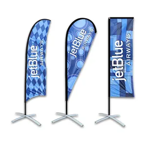 Advertising exhibition event Flag outdoor Beach feather teardrop flying flag banner