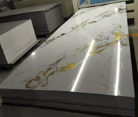 Panneau mural en PVC facile à installer, feuille décorative en PVC, design marbre pour la décoration murale de la maison