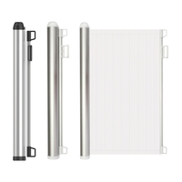 Barrière de sécurité réglable et durable Prodigy, en maille PVC transparente, barrière rétractable moderne, modèle sécurisé SG009