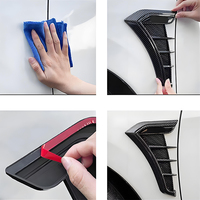 Autocollants universels pour voiture Accessoires d'extérieur Branchies de requin Décoratif Corps Bouches d'aération Aile latérale Aile modifiée Voiture décorative