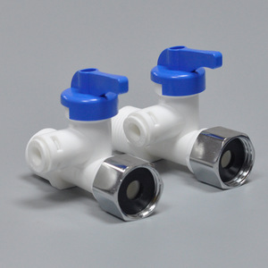 Plastic Inlet Three Way Ball Valve 1/2 In Stainless Steel Connector For <b>Water</b> Purifier And <b>Dispenser</b> - Product Image 3