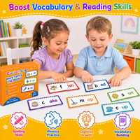 Libros de Palabras para Niños Personalizados OEM, Encuadernados en Espiral, Tarjetas de Aprendizaje de Fonética y Palabras Visuales para la Educación Temprana Infantil