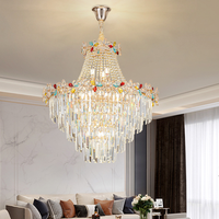 Lustres modernes de luxe pour villa, escalier, hall d'hôtel, salle de banquet, lustre en cristal sur mesure